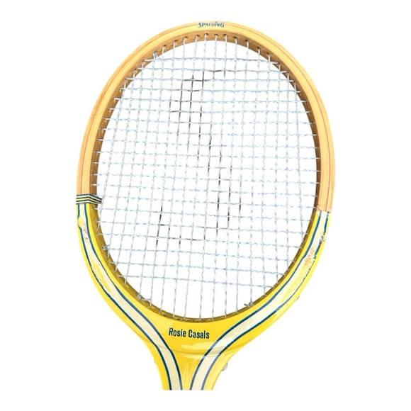Vintage SPALDING - Rosie Casals Impact 652 Wooden Tennis Racket - Brace & Cover - Picture 7 of 12